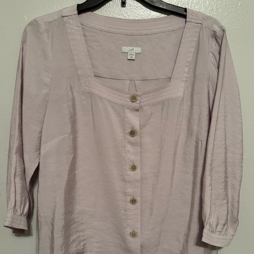 J. Jill Beige Button-Up Top